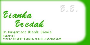 bianka bredak business card