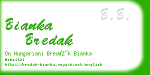 bianka bredak business card